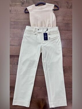 Ralph Lauren Blue Label Golf  White Ivory Golf Ankle Pants Size 6
